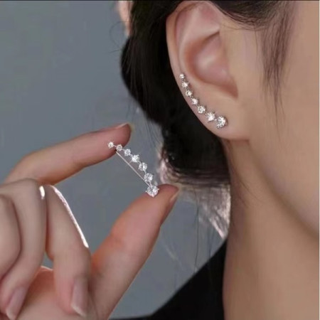 Zircon Curve Ear Climber -137